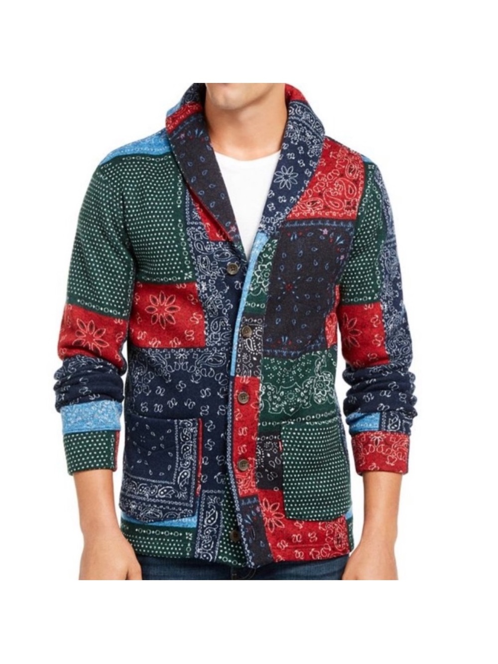 Levi’s patchwork Hillen cardigan sweater  3XL